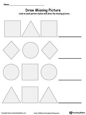 kindergarten worksheets on patterns