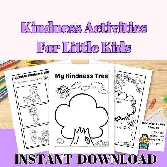 kindness worksheets preschool