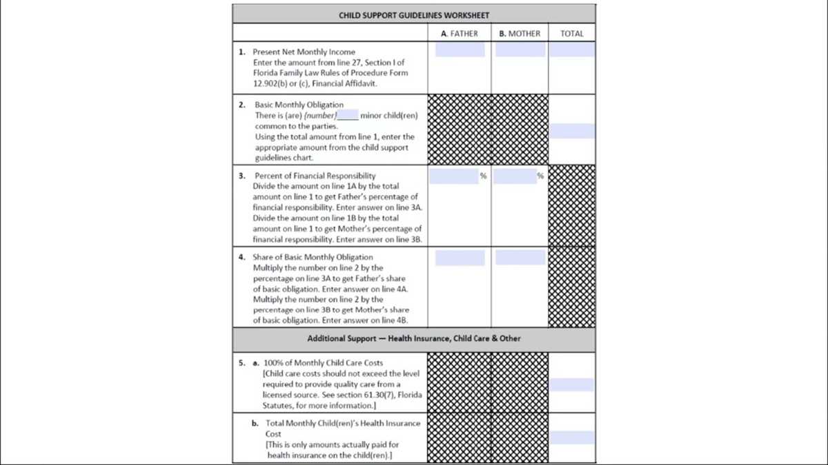 form 14 child support amount calculation worksheet form 14 child support amount calculation worksheet
