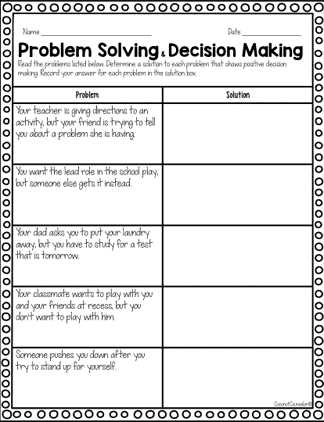 decision space worksheet