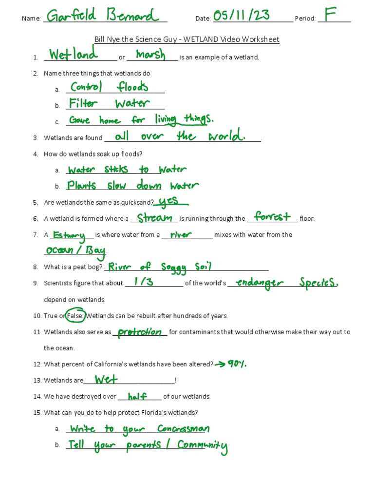 bill nye the science guy amphibians worksheet