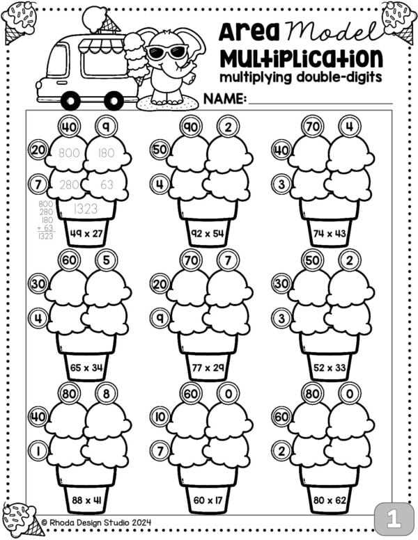 multiplication worksheets double digits