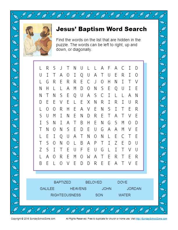 baptism worksheet for kids