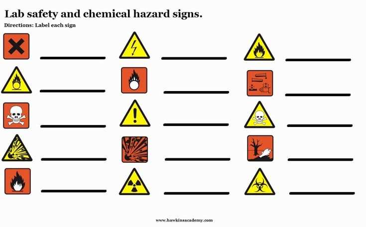 chemical safety symbols worksheet
