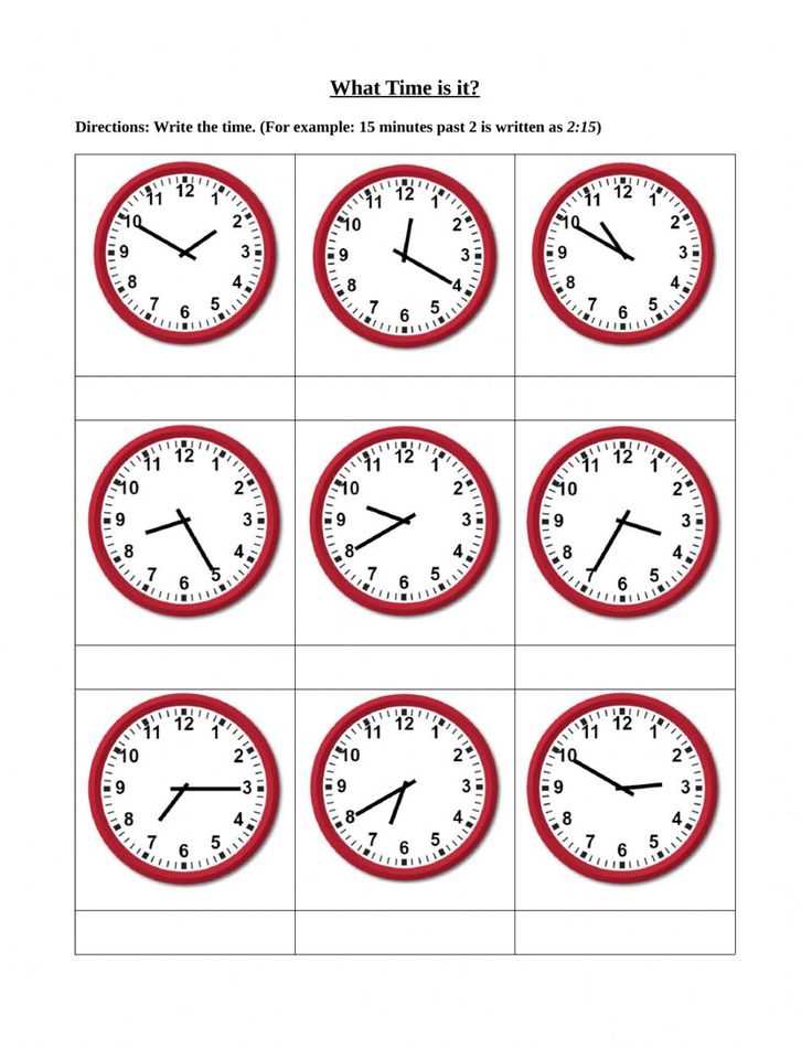 telling time to nearest 5 minutes worksheet