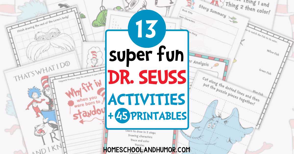 pre k dr seuss worksheets preschool