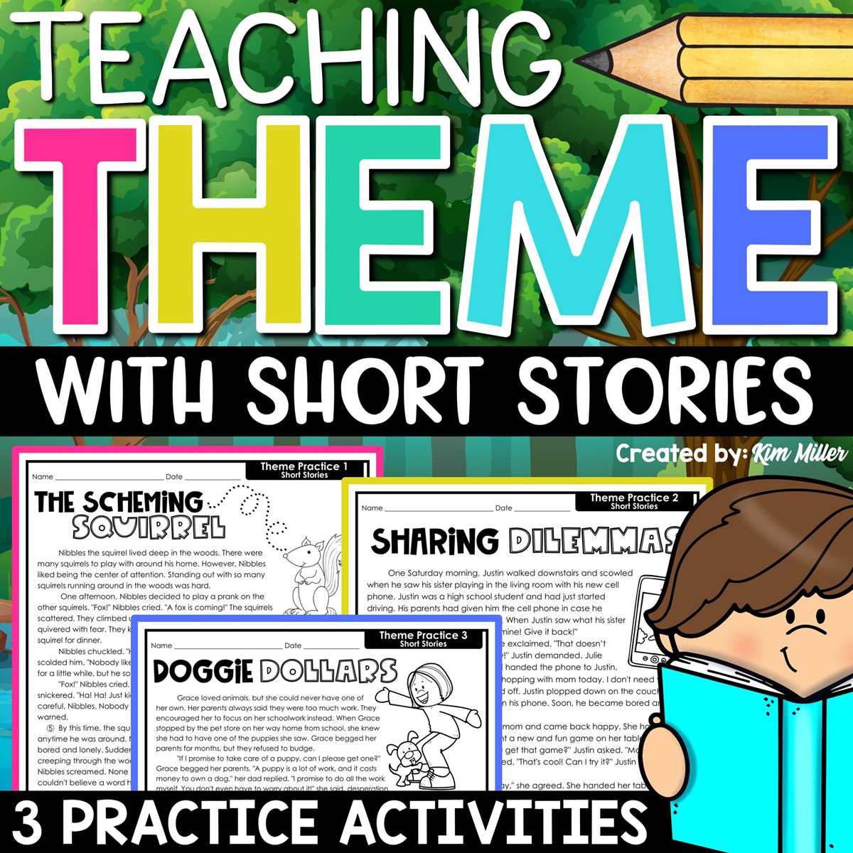worksheets on theme