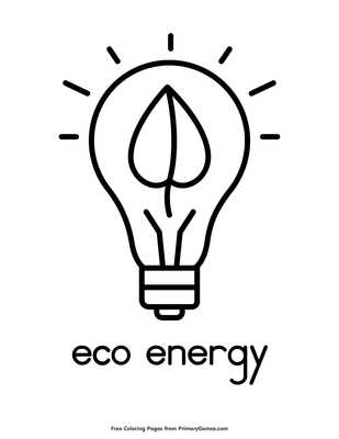 energy coloring worksheets