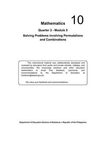 easy permutations and combinations worksheet