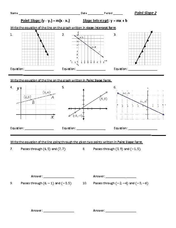 kuta slope worksheet