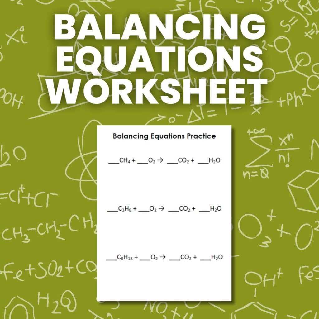 balancing chemical equations worksheet middle school balancing chemical equations worksheet middle school