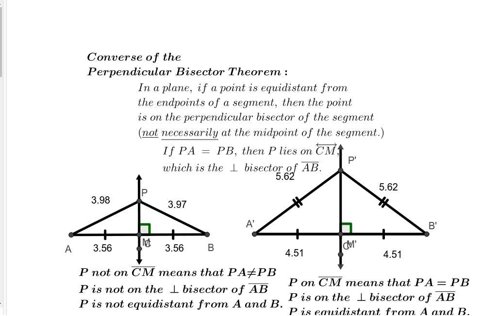 perpendicular bisector theorem worksheet