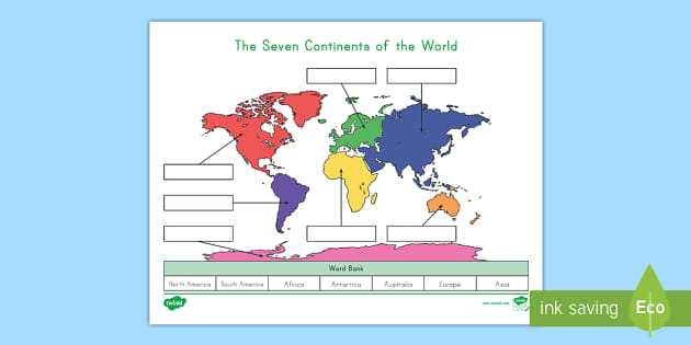 label continents oceans worksheet