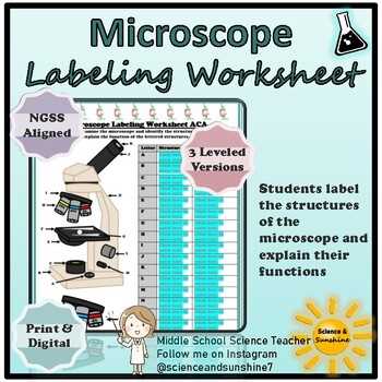 labeling microscope worksheet