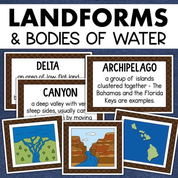 landforms and bodies of water worksheet