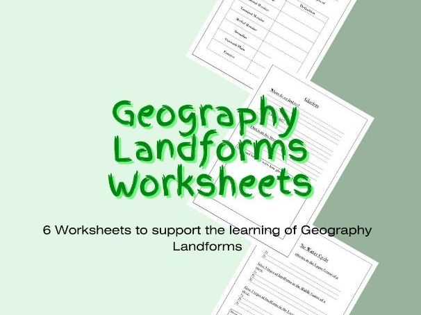 landforms worksheet
