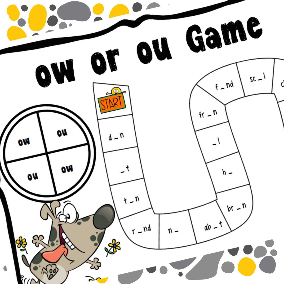 ou and ow worksheets