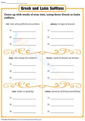 latin greek roots worksheets