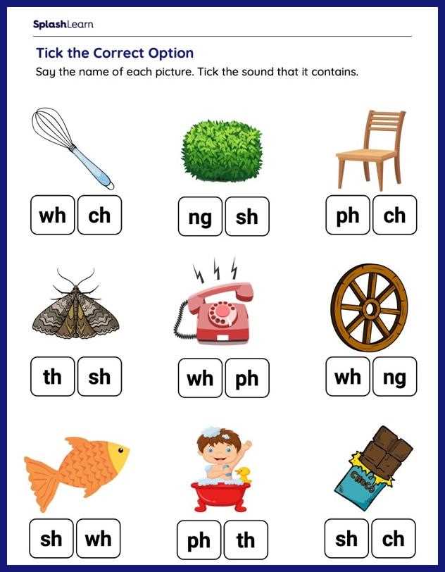 sh ch worksheets