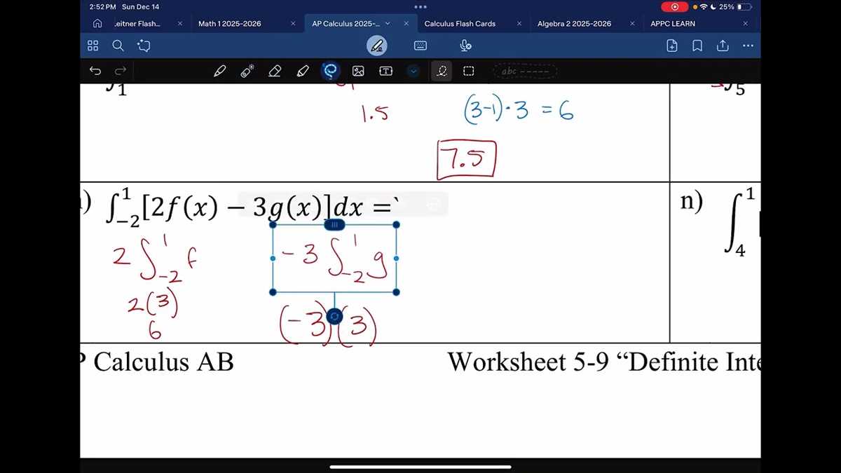 ap calculus integration worksheet
