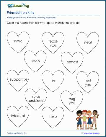 friendship worksheets