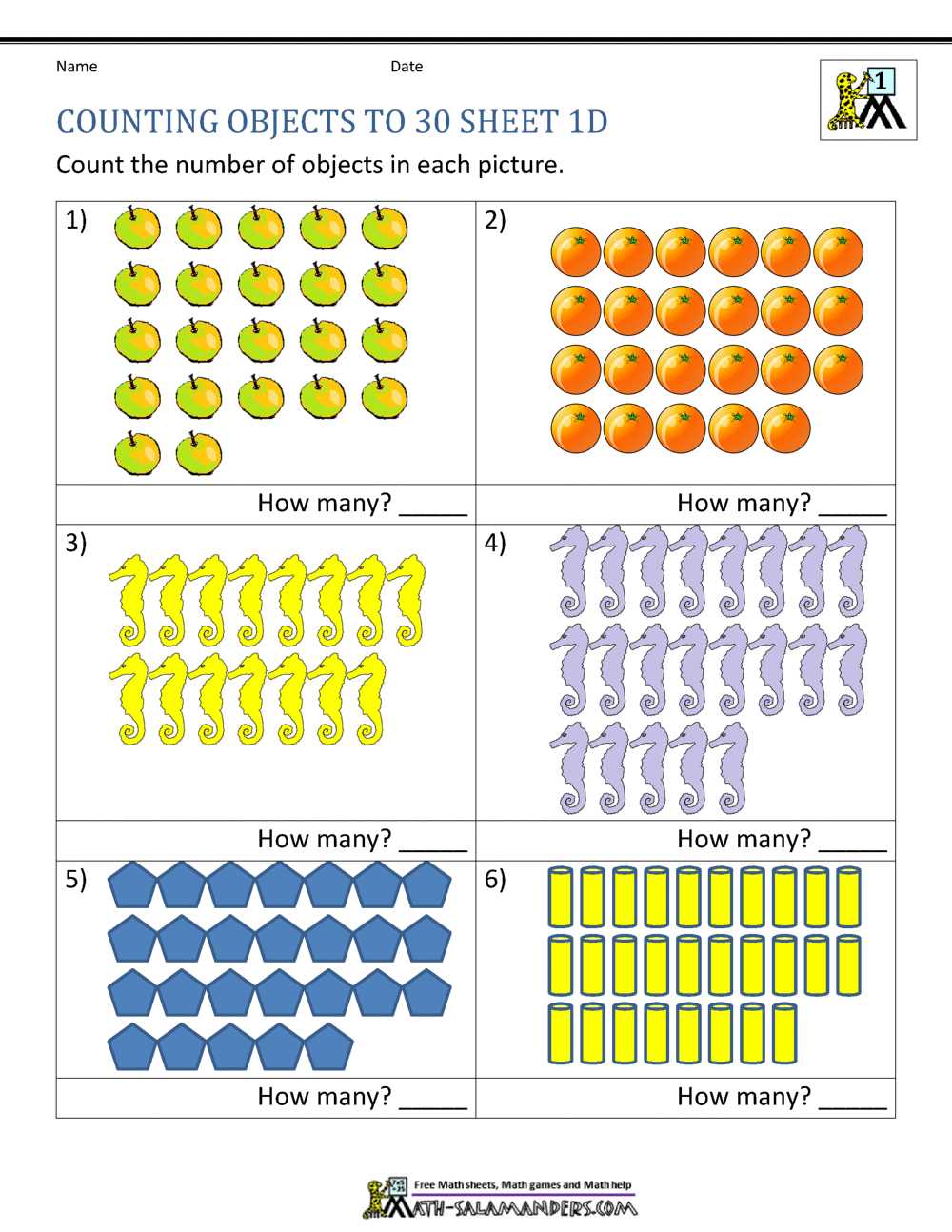 count and circle worksheets 1 30