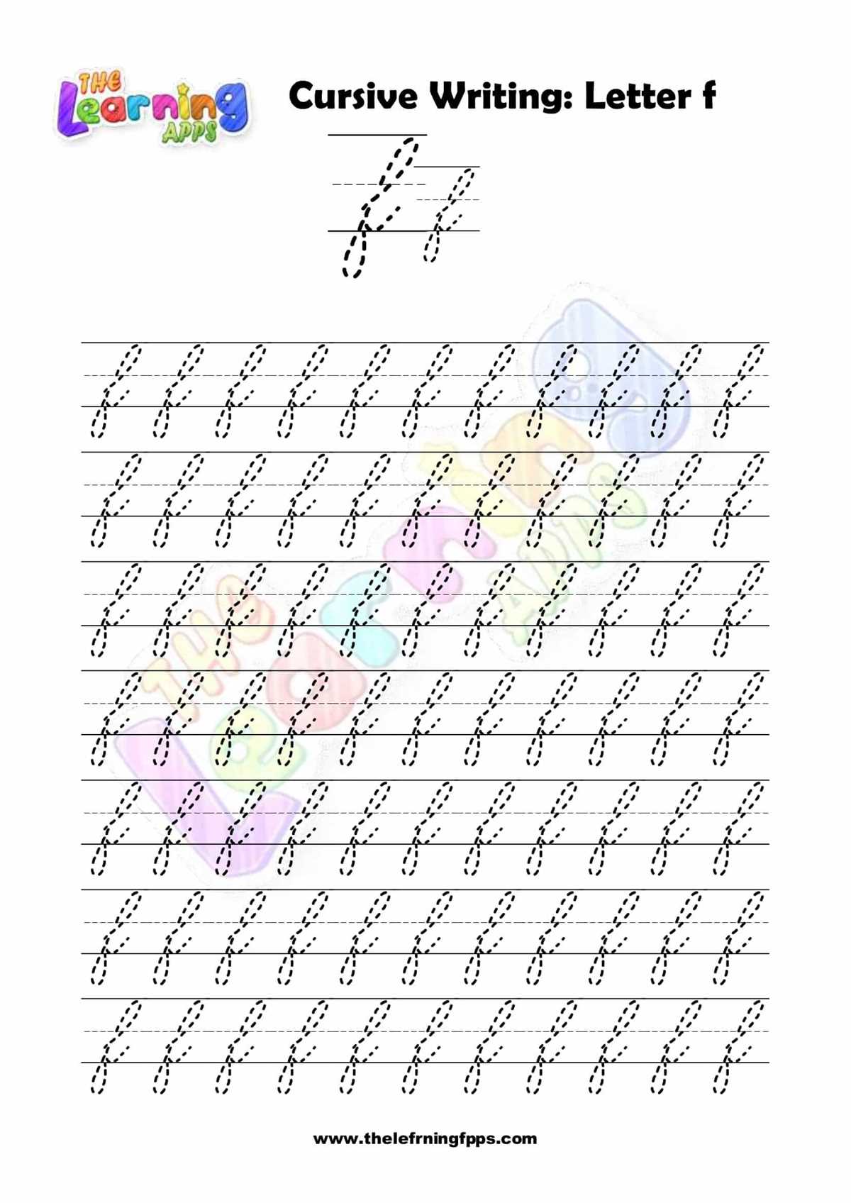 learn cursive worksheet