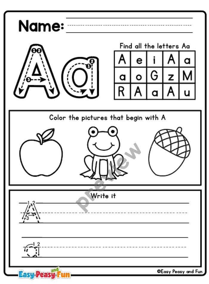 letter aa writing worksheet