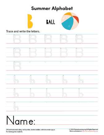letter b writing worksheets