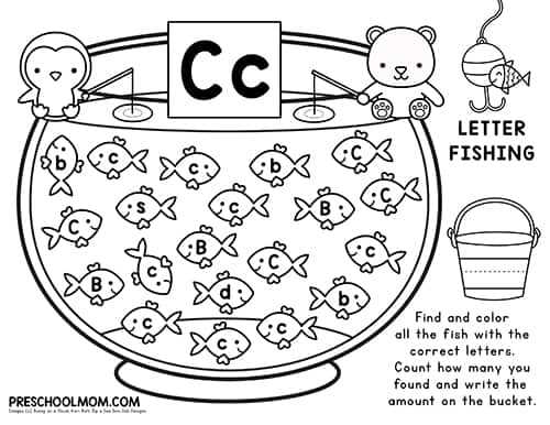 letter c preschool worksheet