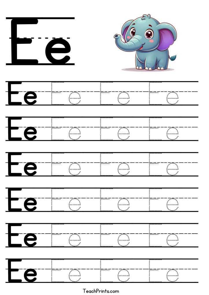 letter e worksheets for kindergarten