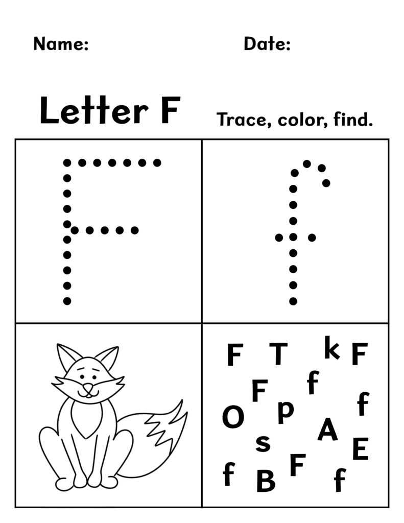 letter f worksheets free