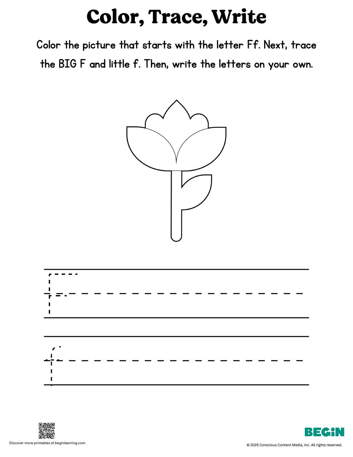 letter f worksheets free