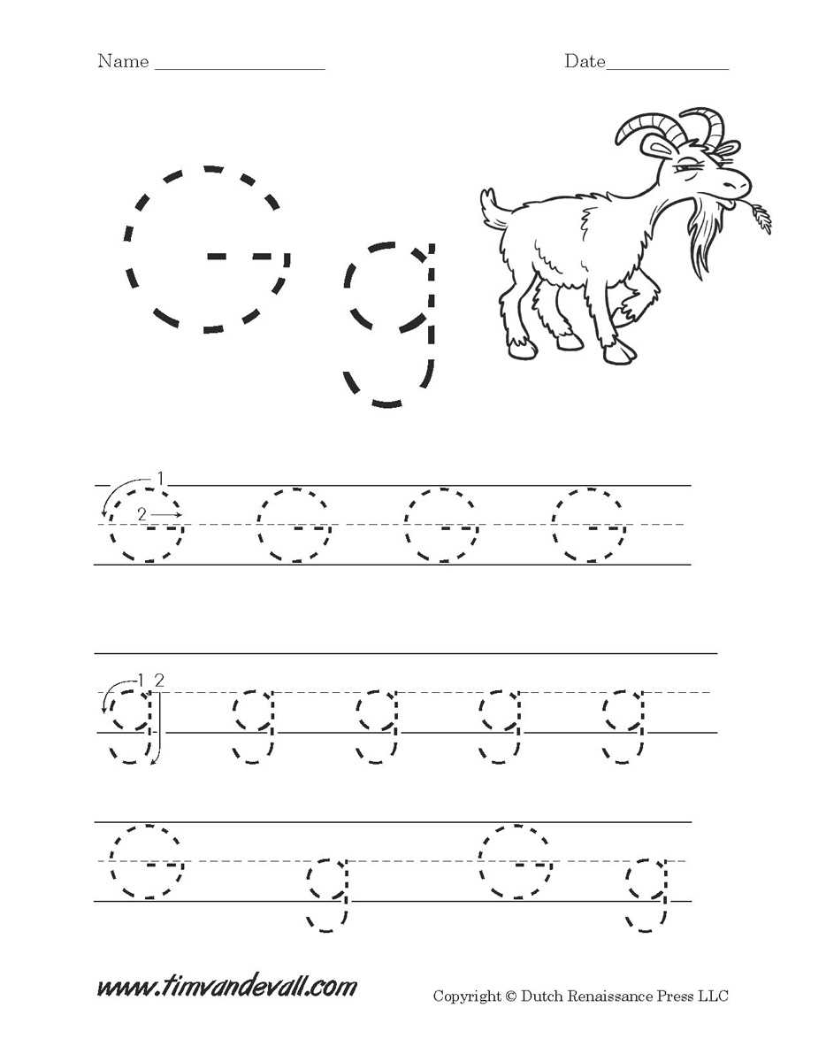 letter g worksheets for preschoolers