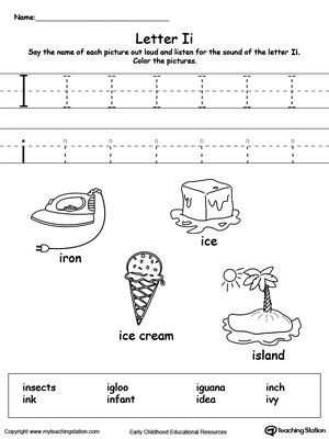 letter i phonics worksheets