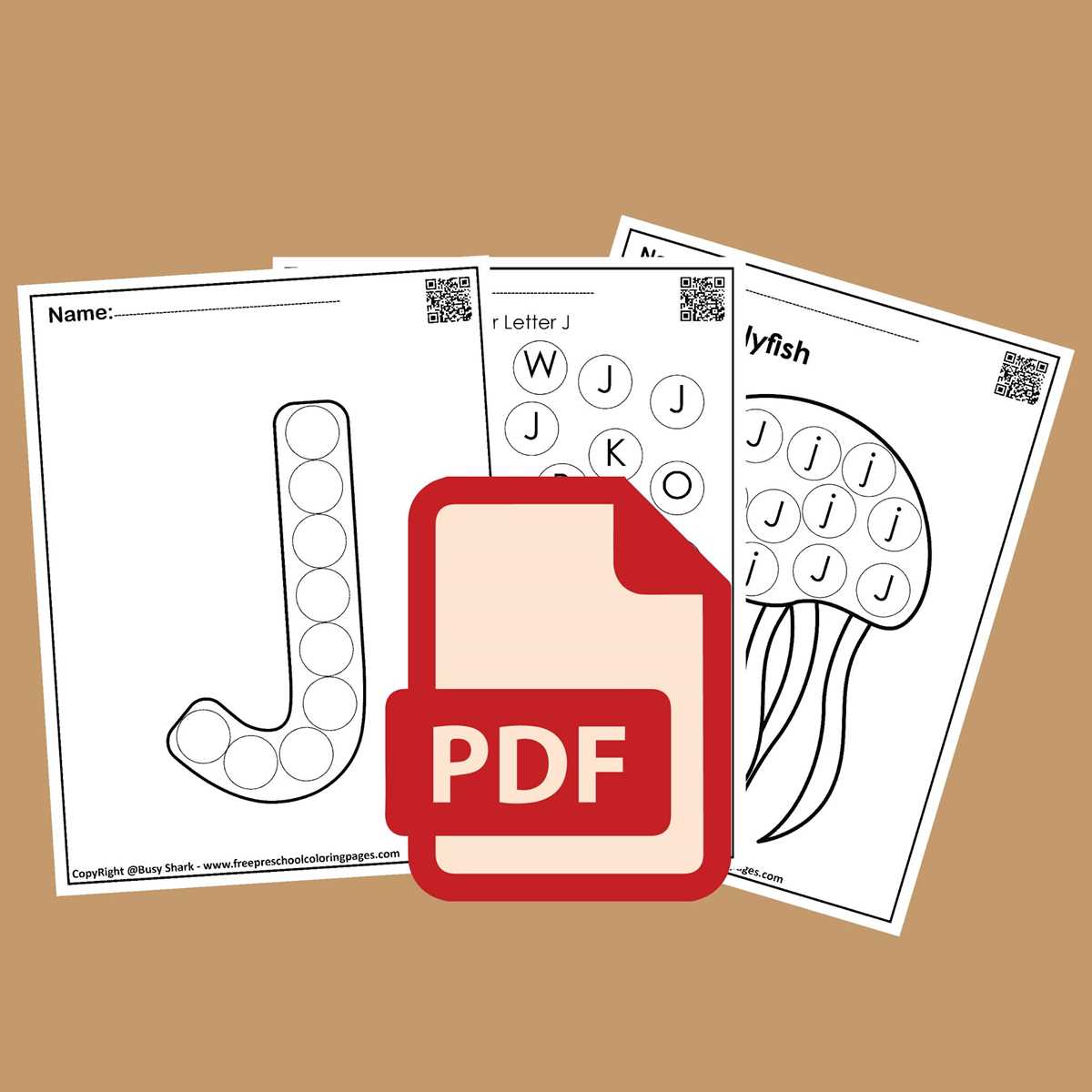 letter j dot worksheet