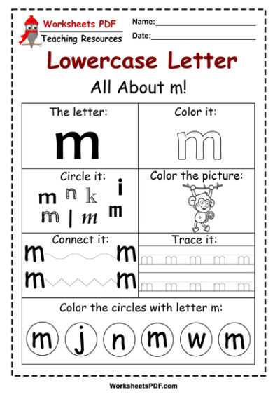 letter m worksheet