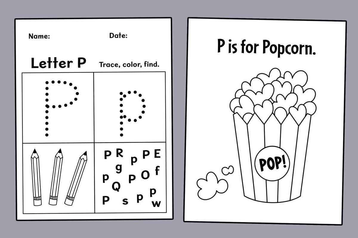letter p cut and paste worksheets