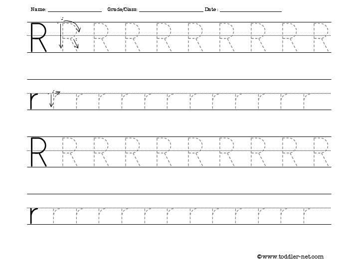 letter r free printable worksheets