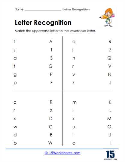 letter recognition worksheets for kindergarten
