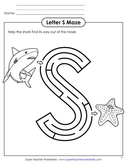 letter s worksheets for preschool