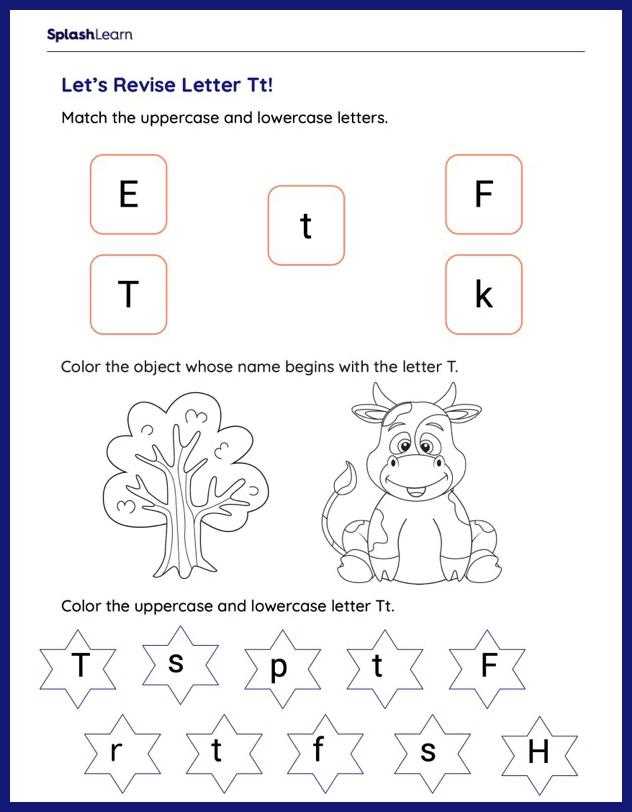 letter t worksheet preschool