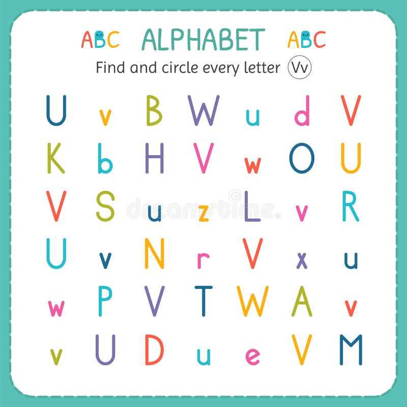 letter v worksheets for kindergarten