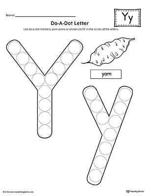 letter y preschool worksheets