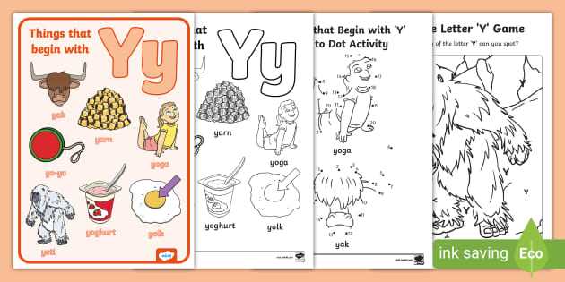 letter y worksheets preschool