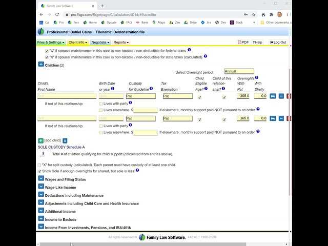 colorado maintenance worksheet