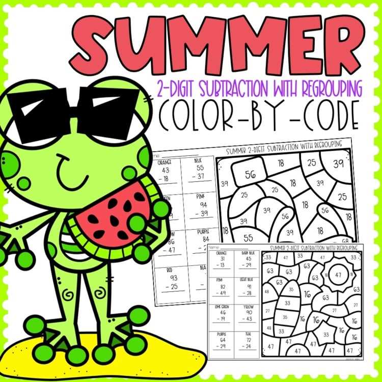 2 digit subtraction with regrouping coloring worksheets free