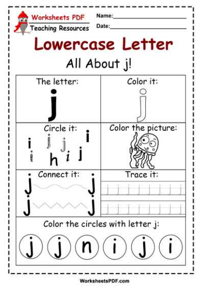 letter jj worksheets