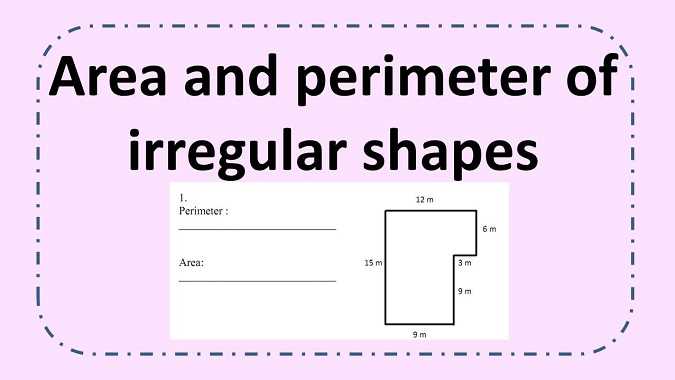 area irregular shapes worksheet