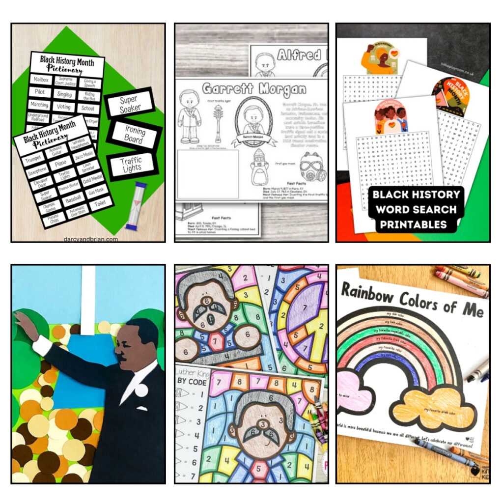 free printable black history worksheets